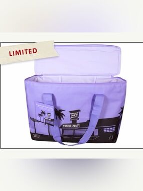 Large Trader Joe's purple (not lavender) Insulated Tote Bag